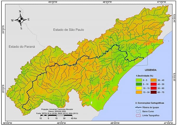 Mapa do Ribeira de Iguape