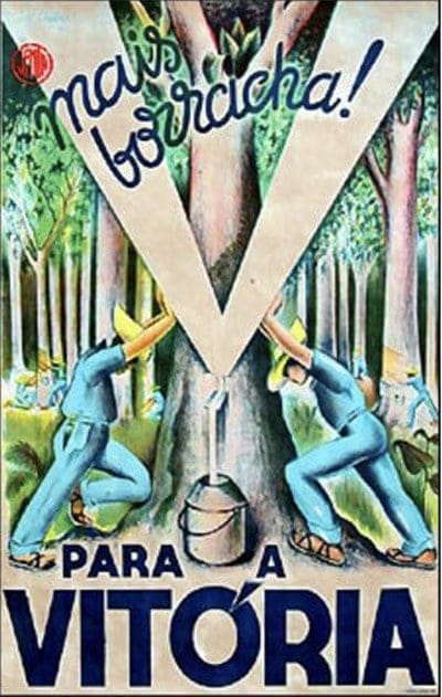 Cartaz sobre a borracha