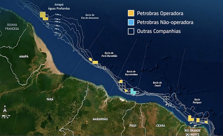 Mapa da margem equatorial 