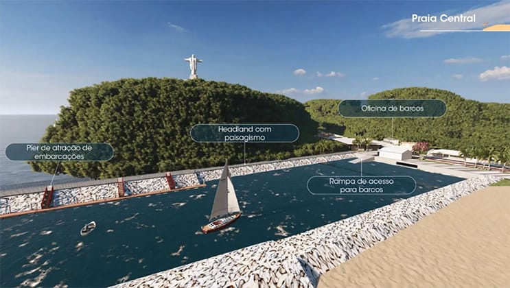 engorda de praias na Orla de Guaratuba, Paraná.