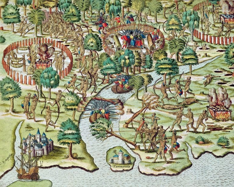 aldeia de índios no livro de Hans Staden