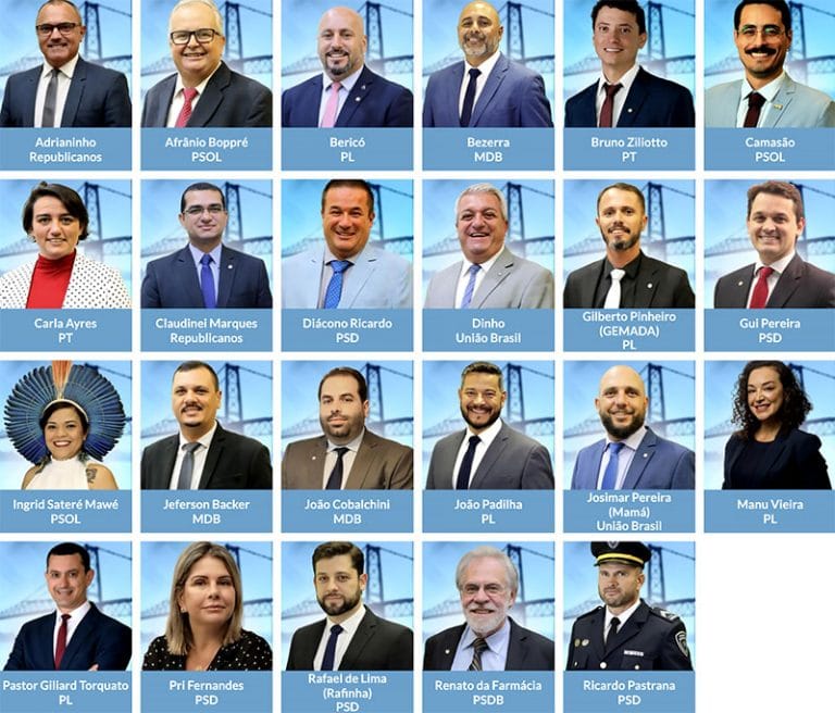 vereadores da Câmara Municipal de Florianópolis