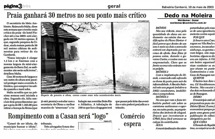 Jornal comenta primeira engorda