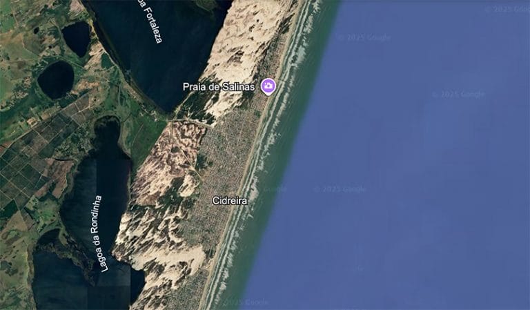 Cidreira e ocupação de dunas em 2020.