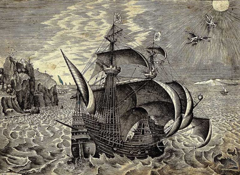 desenho de uma galeão de Manila