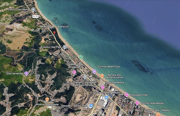 A praia de Jacarecica em 2025