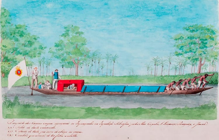 canoa do livro Viagem Filosófica