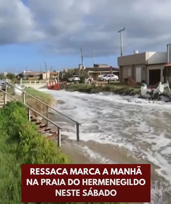 Hermenegildo debaixo d'água depois da ressaca de 2026