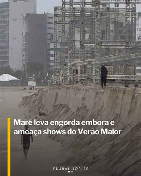 Mar ignora engorda e avança na Praia Brava de Matinhos (PR)