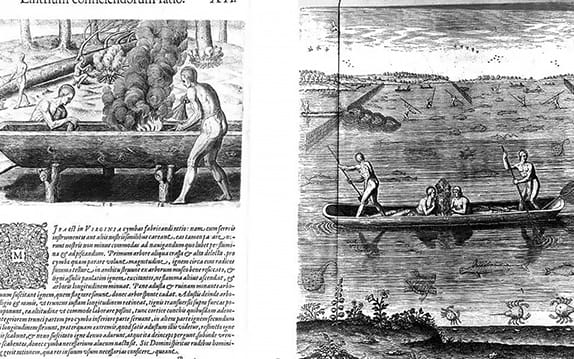 canoas antigos de construção indígena