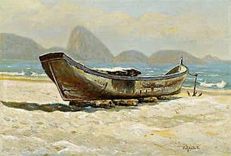 Pintura de canoa de bordadura