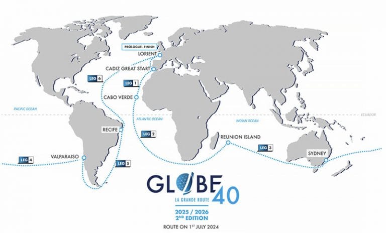 Rota da regata Globe 40