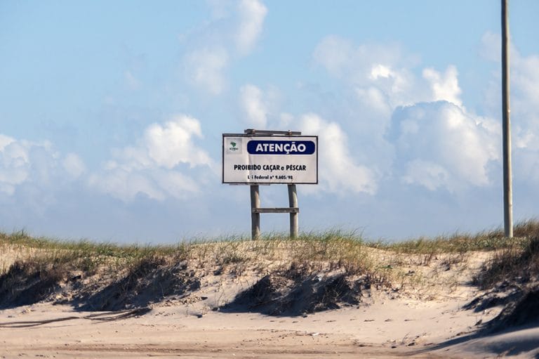 placa de proibido pescar 