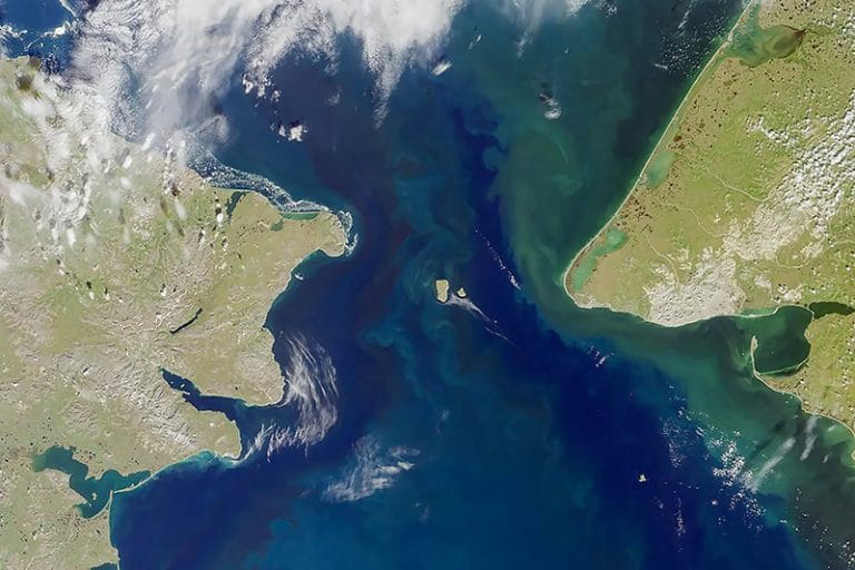 Mapa do Estreito de Bering .