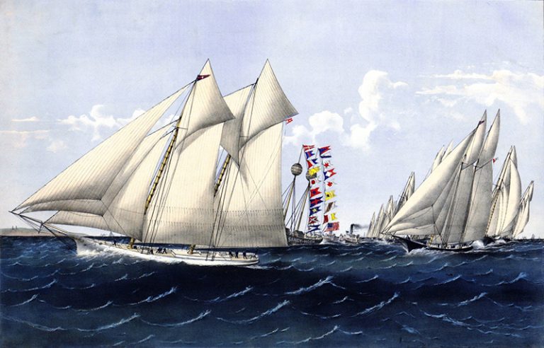 Veleiros do início da America's Cup 