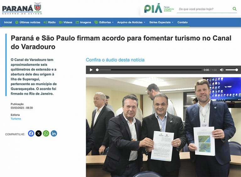 site do governo do Paraná