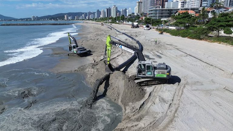 Engordamento da Praia Central em Balneário Piçarras em 2026