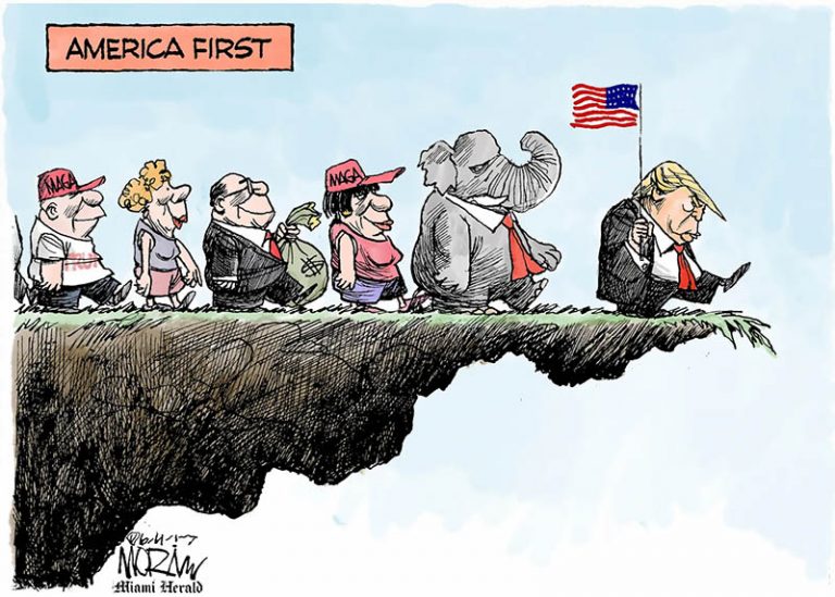 Cartoom Trum e o clima