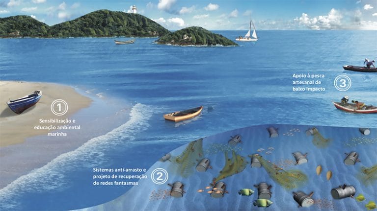 Ilustração do litoral do Paraná