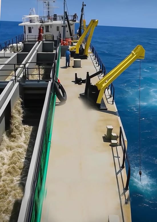 Navio usado na extração de algas calcárias