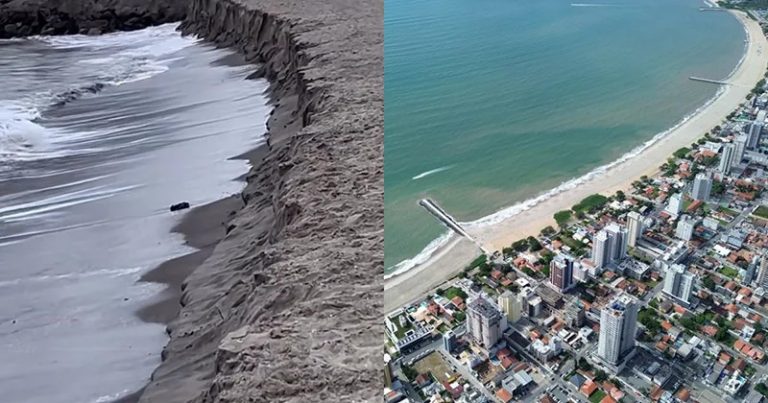 Balneário Piçarras erosão e espigões.