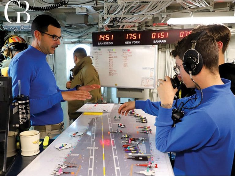 Controle de voo no USS Abraham Lincoln 